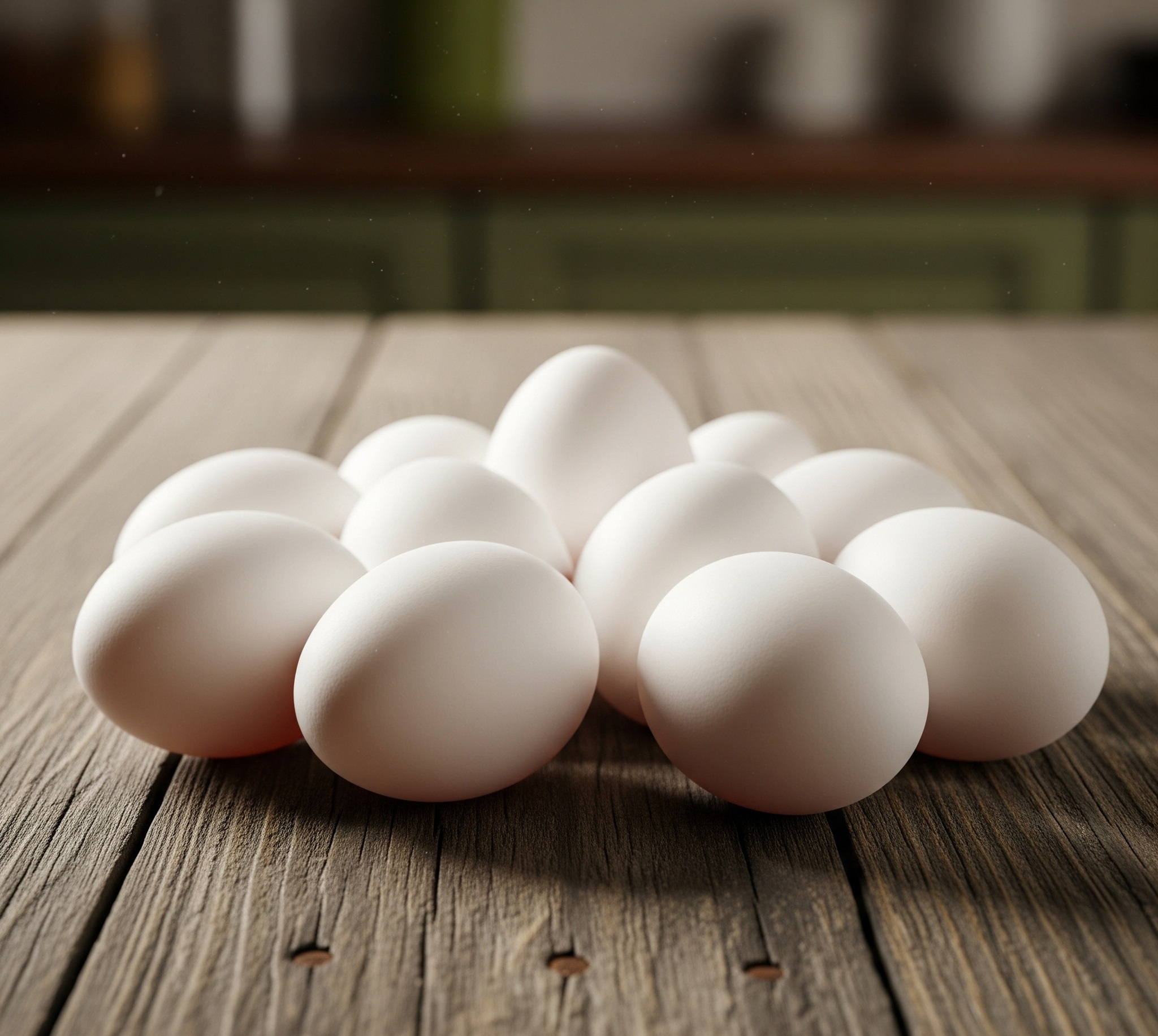 Fresh White Eggs